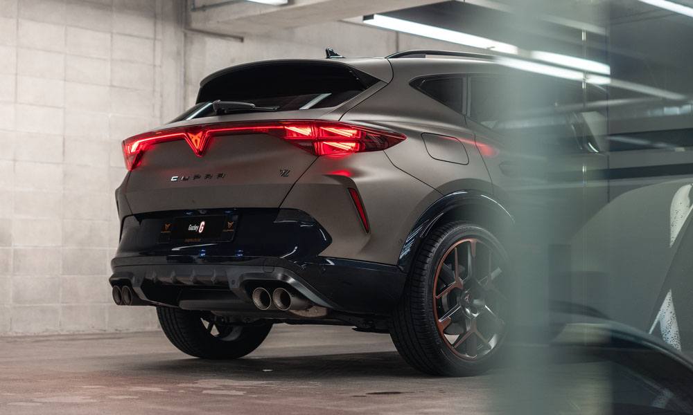 Close up rear photo of a bronze CUPRA Formentor