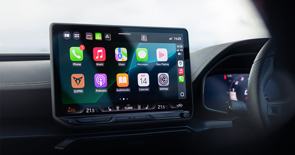 Central console screen in a CUPRA Formentor