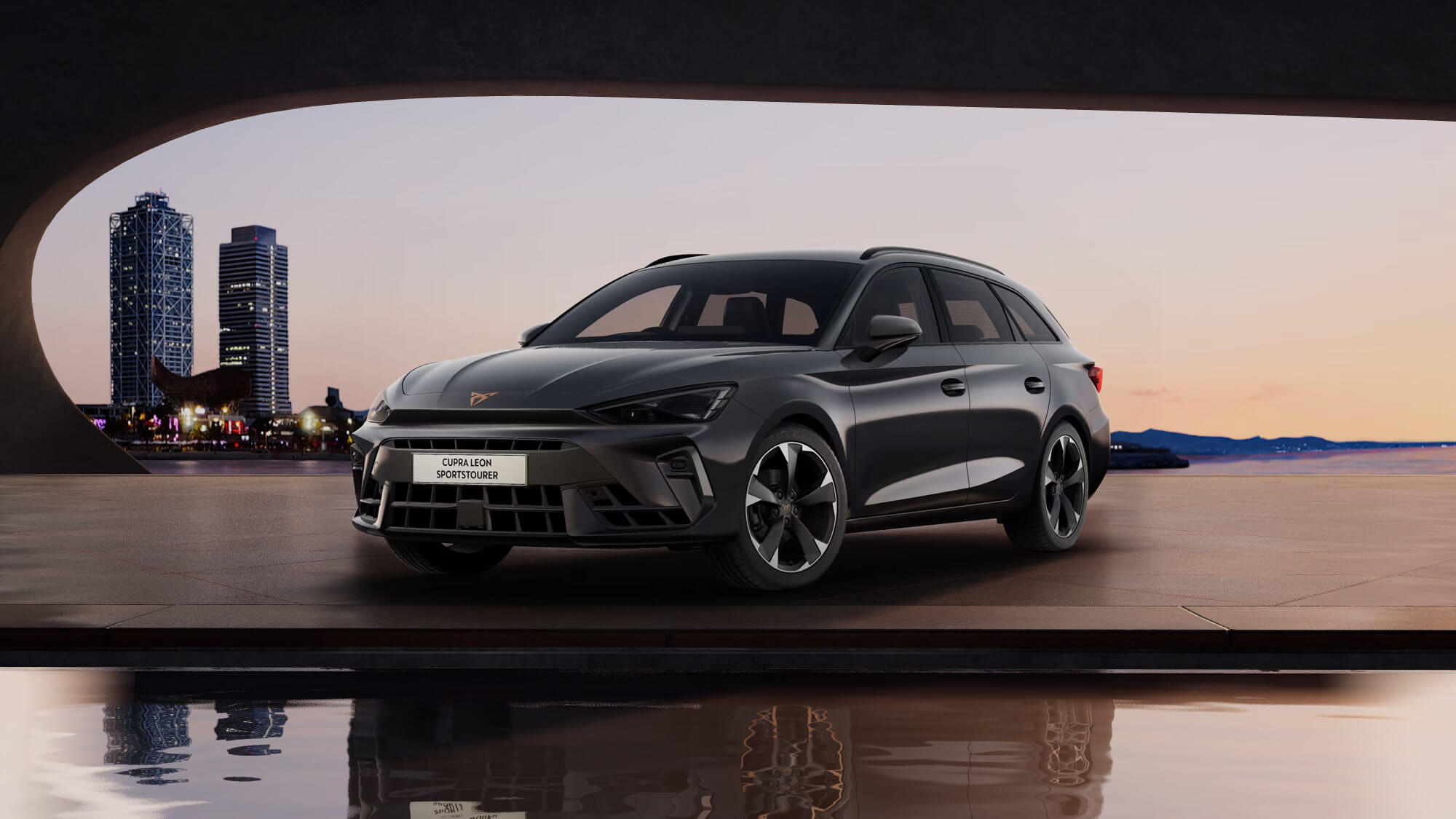 Front 3/4 render of a CUPRA Magnetic Tech paint finish