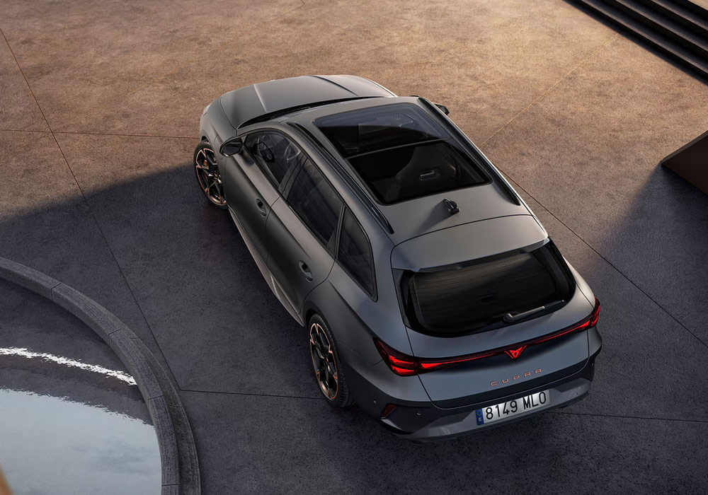 High angle image of a CUPRA Leon Sportstourer