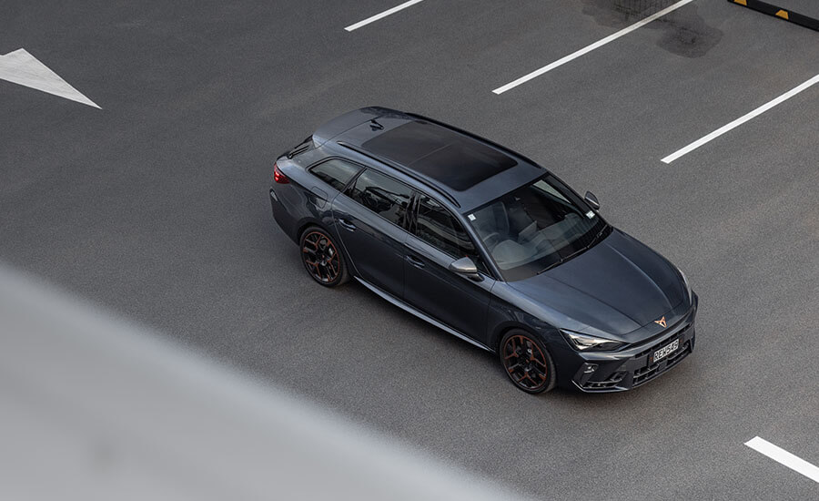 High angle photo of a CUPRA Leon Sportstourer