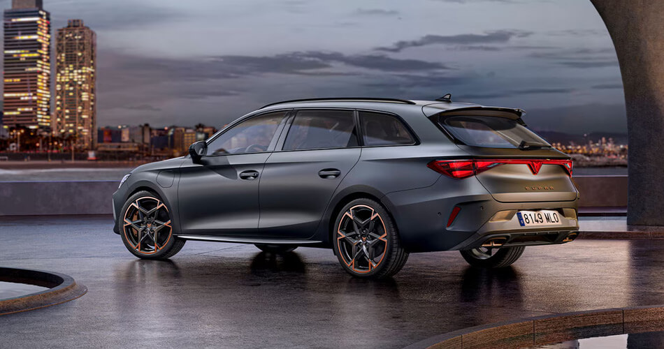 Rear side profile image of a CUPRA Sportstourer