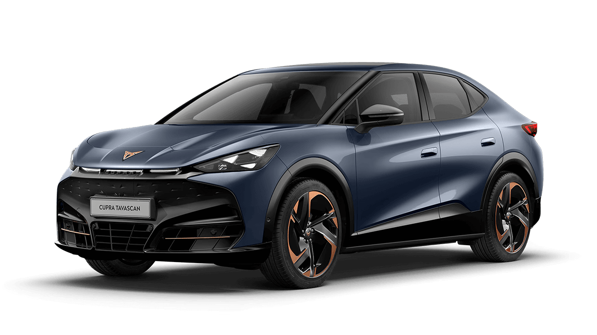 CUPRA Tavascan render with a clear background