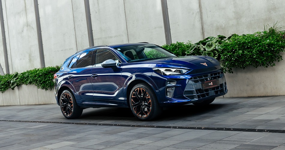 Side & front view of a blue Terramar sports SUV