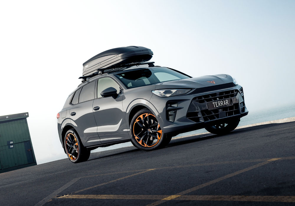CUPRA Terramar SUV with roof racks and roof storage