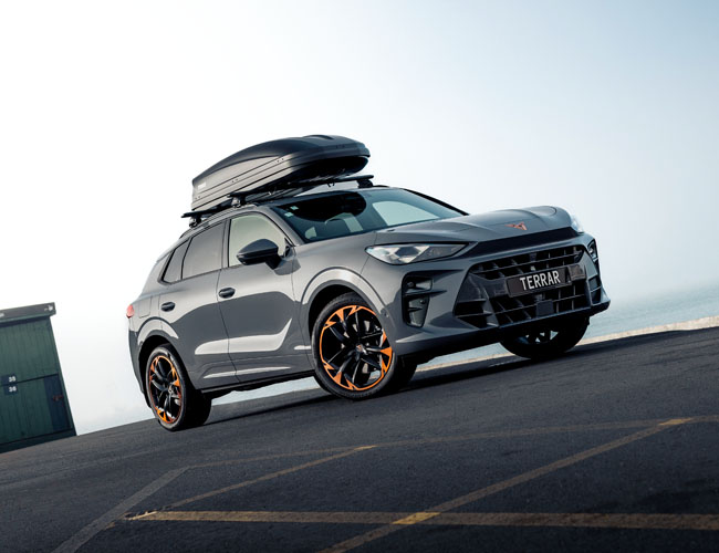 CUPRA Terramar SUV with roof racks and roof storage