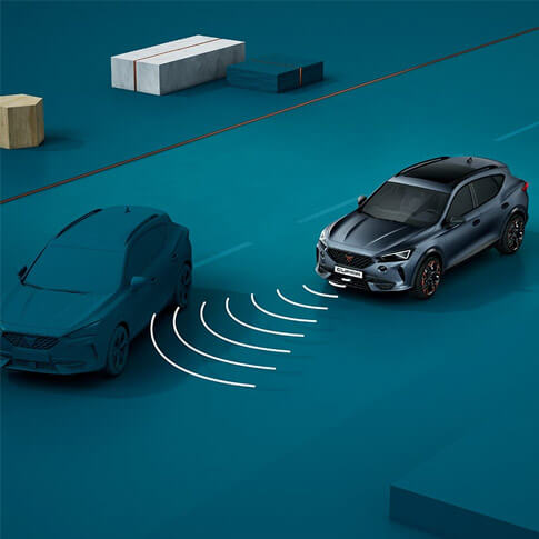 Front Assist. Slow reaction? Front Assist prevents collisions by automatically stopping.
